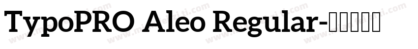 TypoPRO Aleo Regular字体转换